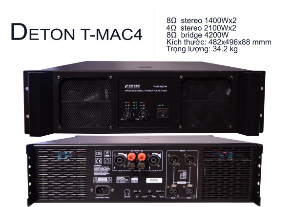 MAIN DETON T-MAC4 - 2 KÊNH - 1200W 1