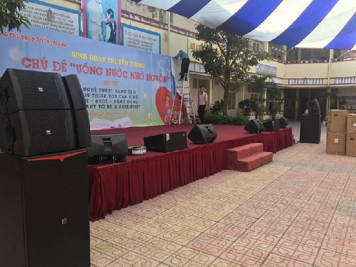 Dàn âm thanh sân khấu trường học Nguyễn Trãi