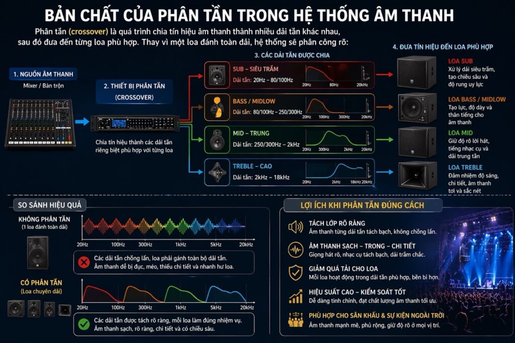 Bản chất của phân tần trong hệ thống âm thanh