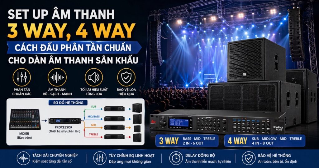 Set Up Âm Thanh 3 Way, 4 Way
