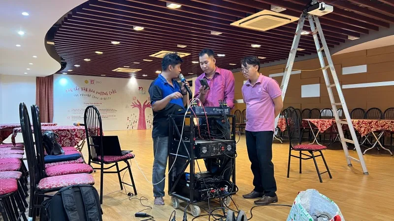 Bàn giao dàn âm thanh tại Bệnh Viện Bến Tre