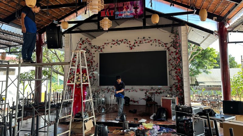Hệ thống âm thanh ánh sáng tại Nhà Hàng Long Hải Tửu, Gia Lai