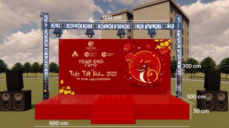 thiết kế mô phỏng hệ thống âm thanh ánh sáng sân khấu