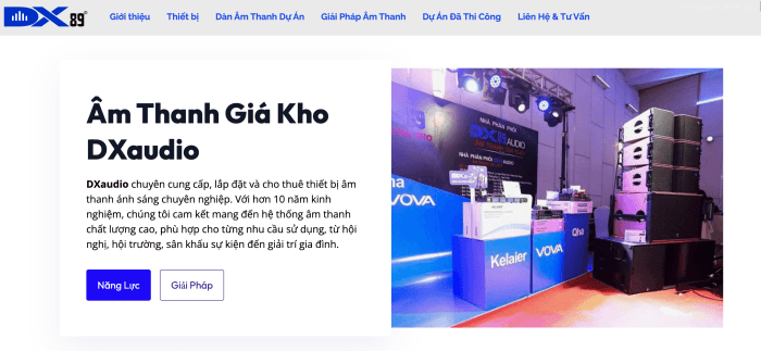 website âm thanh giá kho dxaudio